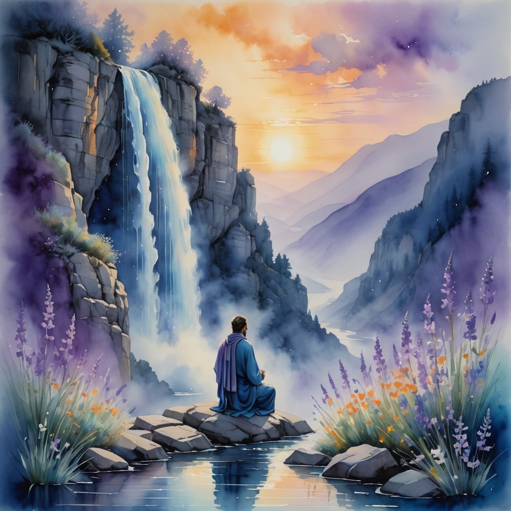 איור של מעיין זורם