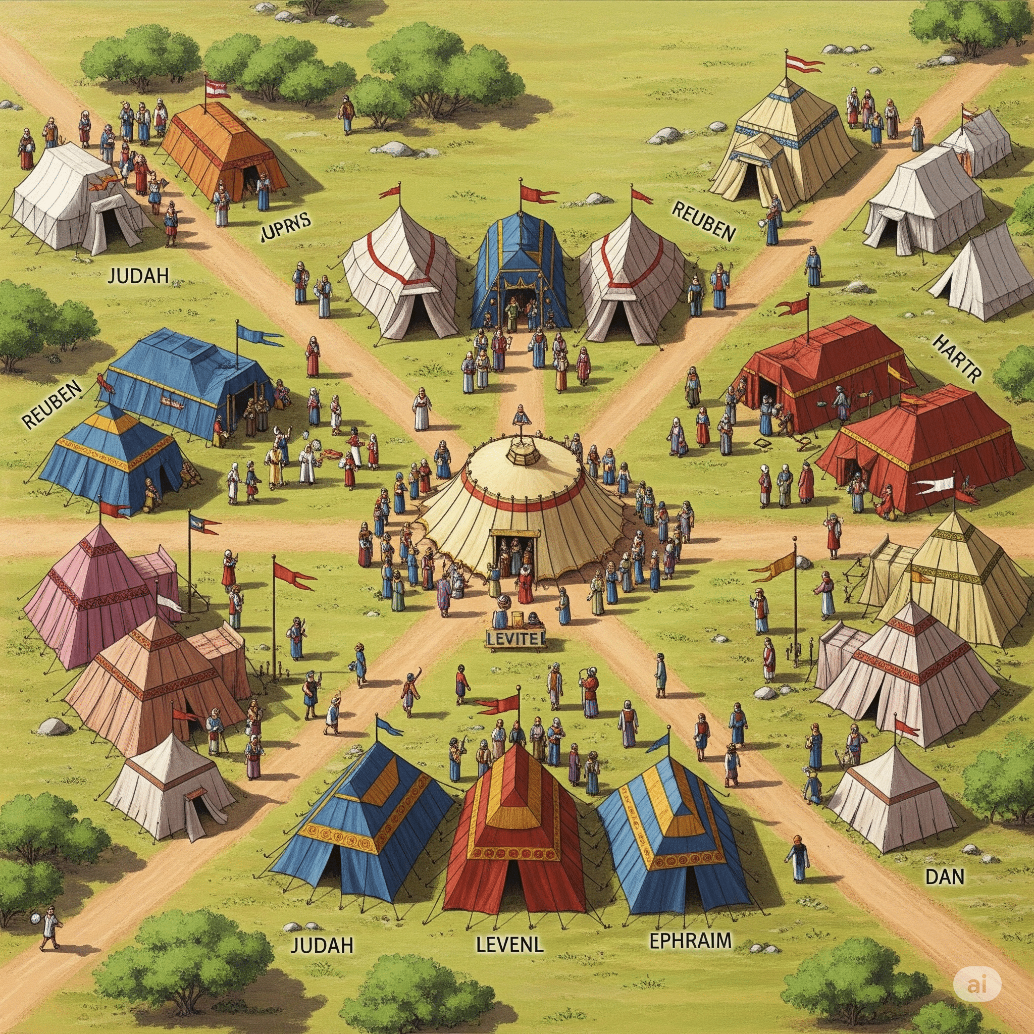 Artistic depiction of Israel's uniqueness